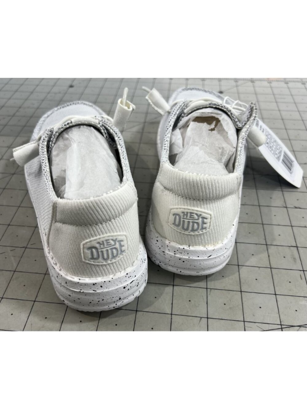 Hey Dude Women’s Wendy Stretch Sox Shoes Stone White Sz. 6 New - Picture 4 of 5